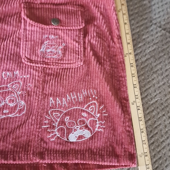 Disney Pixar Turning Red Panda Cordorouy Snap Skirt Size 1XL - Picture 6 of 8